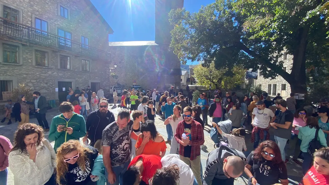 Manifestaci&oacute;n en Benasque hoy 13 de octubre
