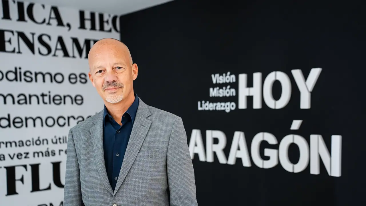 Nicol&aacute;s Grand, consejero delegado de Mondo&nbsp;Ib&eacute;rica, en la redacci&oacute;n de HOY ARAG&Oacute;N. / &Aacute;lvaro Calvo
