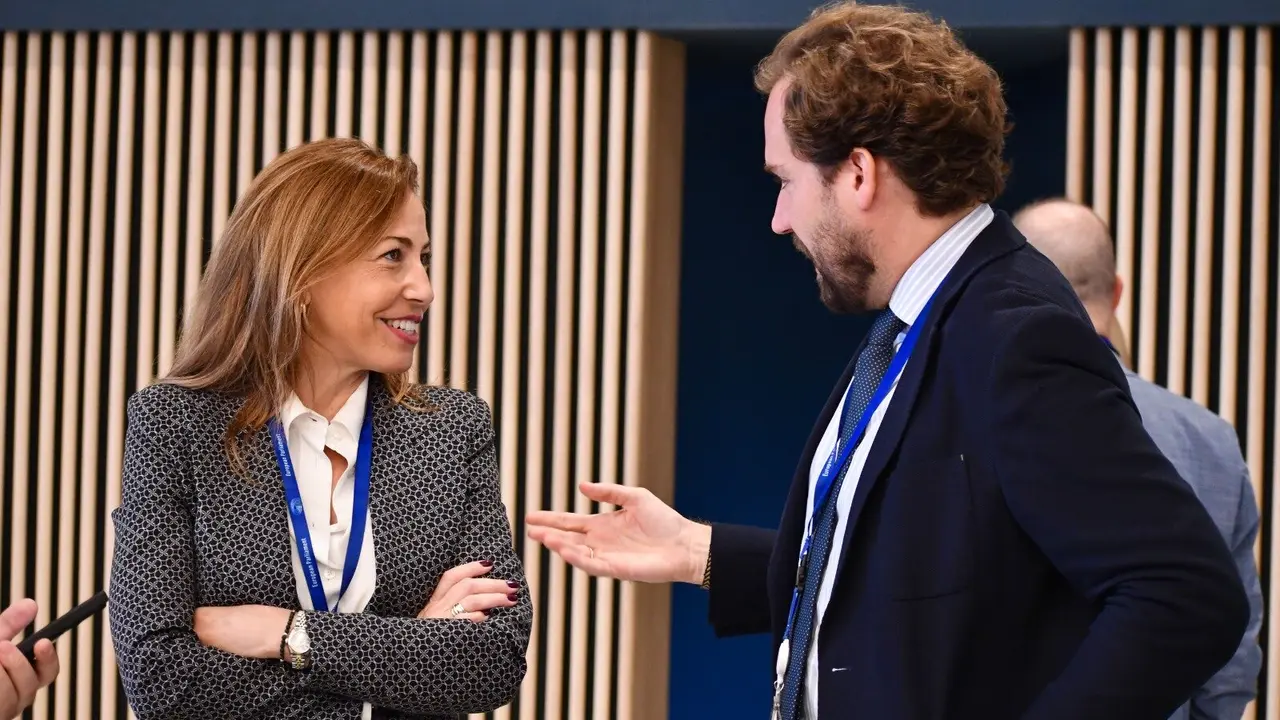 Natalia Chueca, alcaldesa de Zaragoza, tras la reuni&oacute;n mantenida hoy en el Parlamento&nbsp;Europeo.