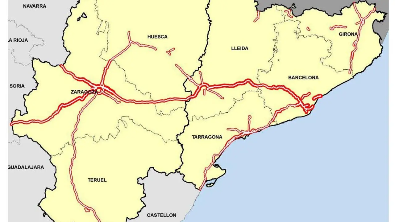 L&iacute;mites fronterizos entre Arag&oacute;n y Catalu&ntilde;a.