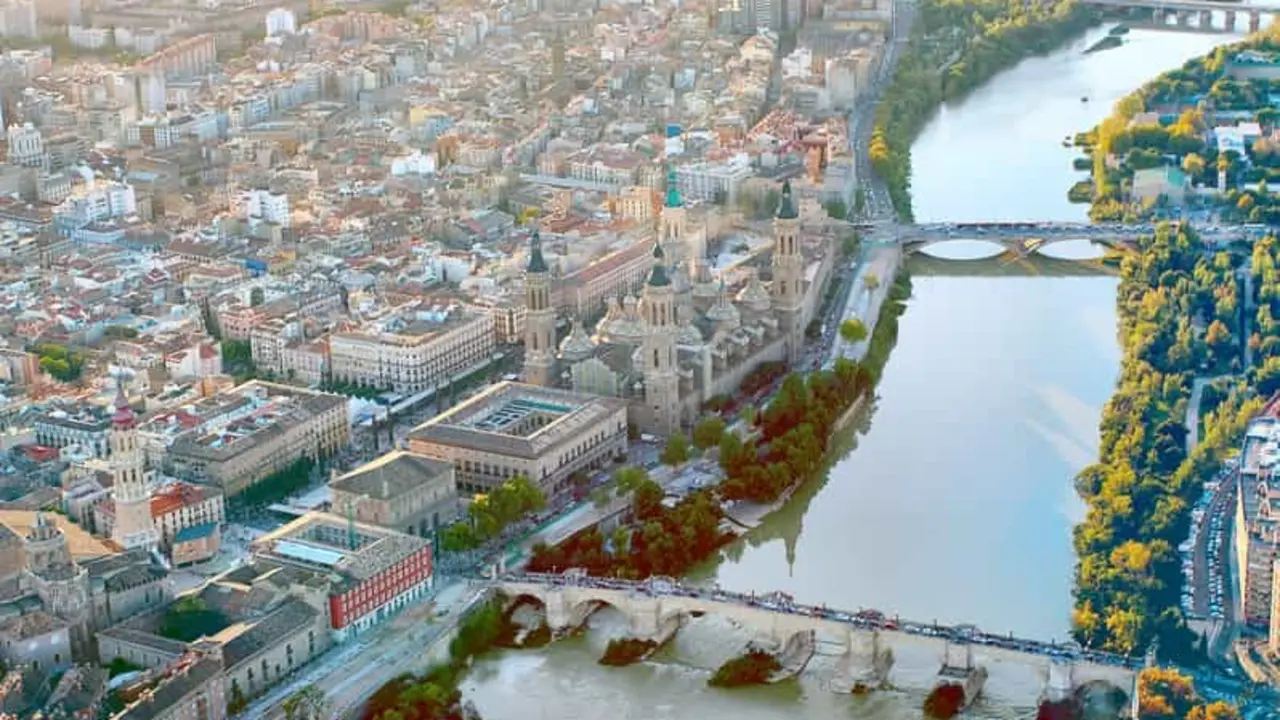 Vista de la ciudad de Zaragoza.