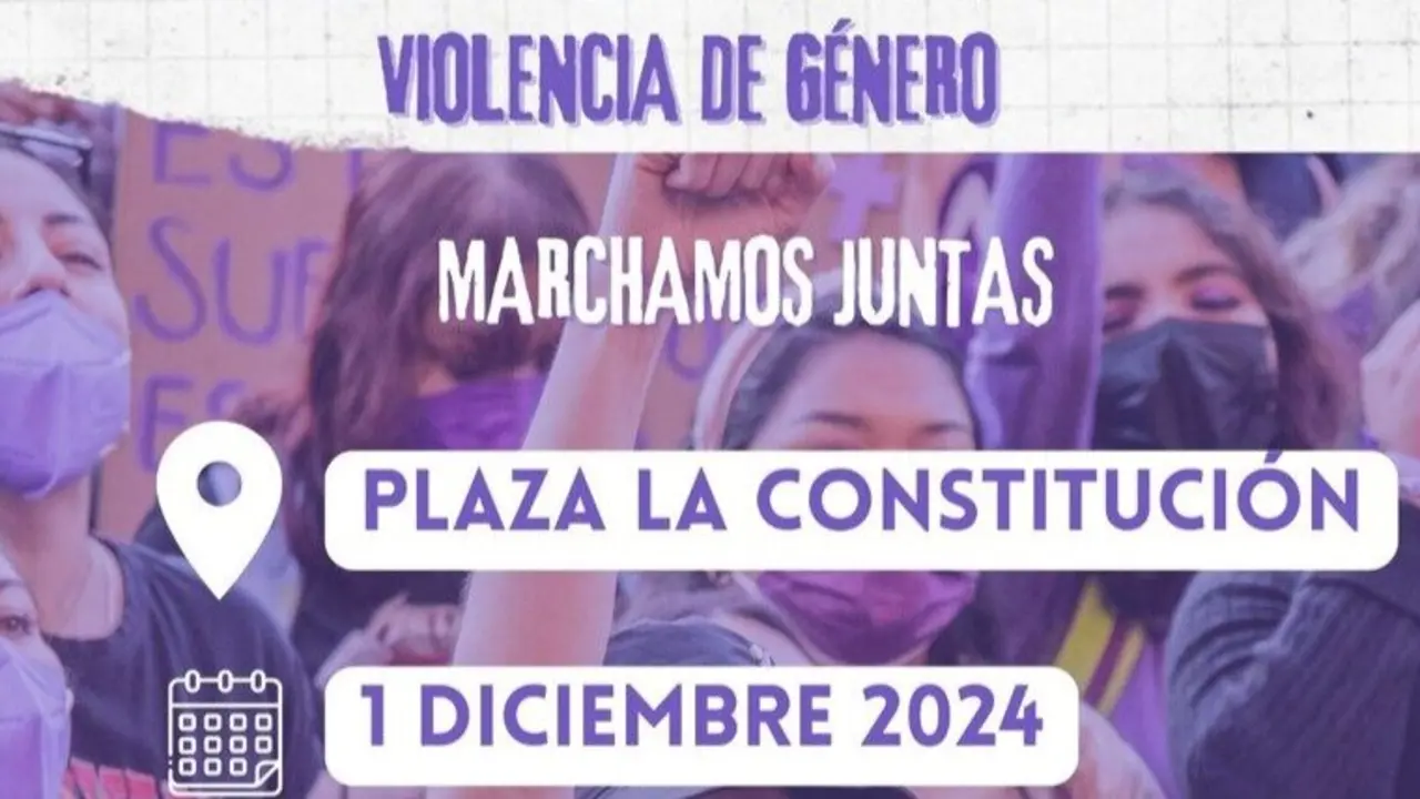 Cartel de la IX Marcha Popular contra la Violencia de G&eacute;nero en La Almunia de Do&ntilde;a Godina. / HA