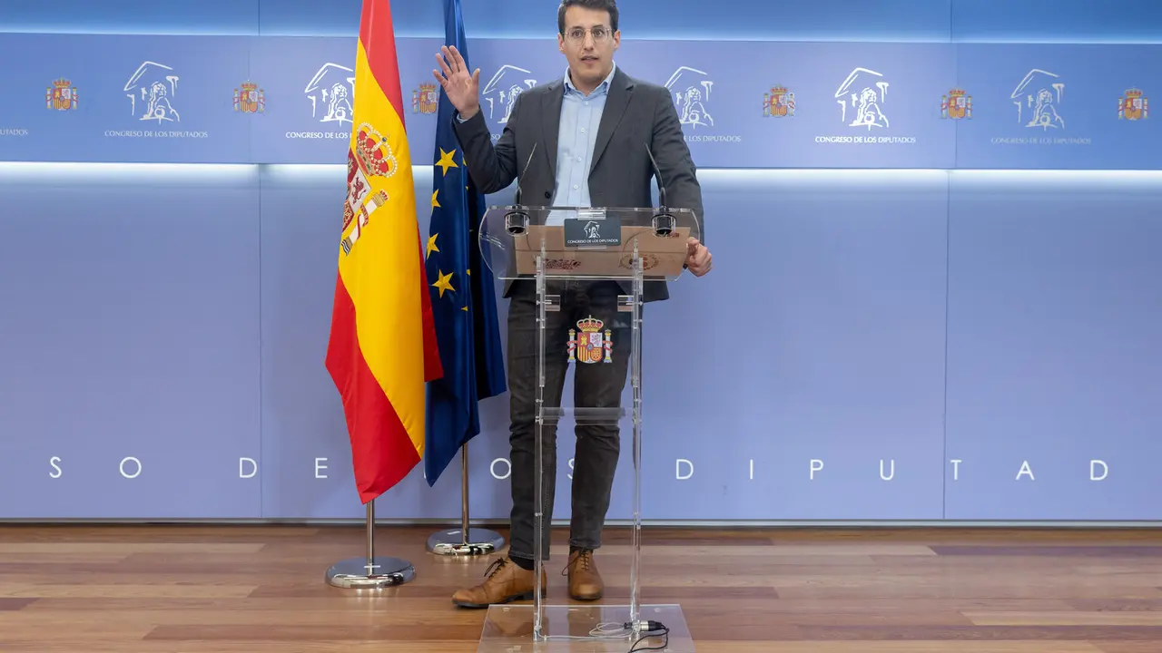 El diputado de Sumar Jorge Pueyo en el Congreso de los Diputados