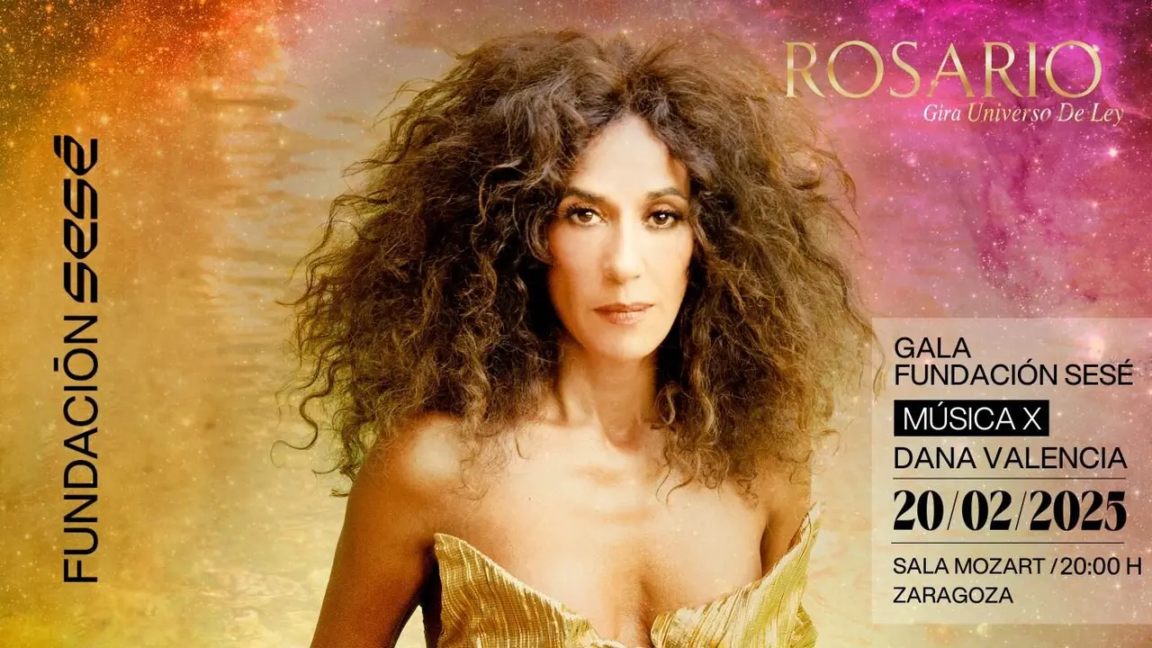 Cartel del concierto de Rosario Flores en Zaragoza. / Fundaci&oacute;n Ses&eacute;
