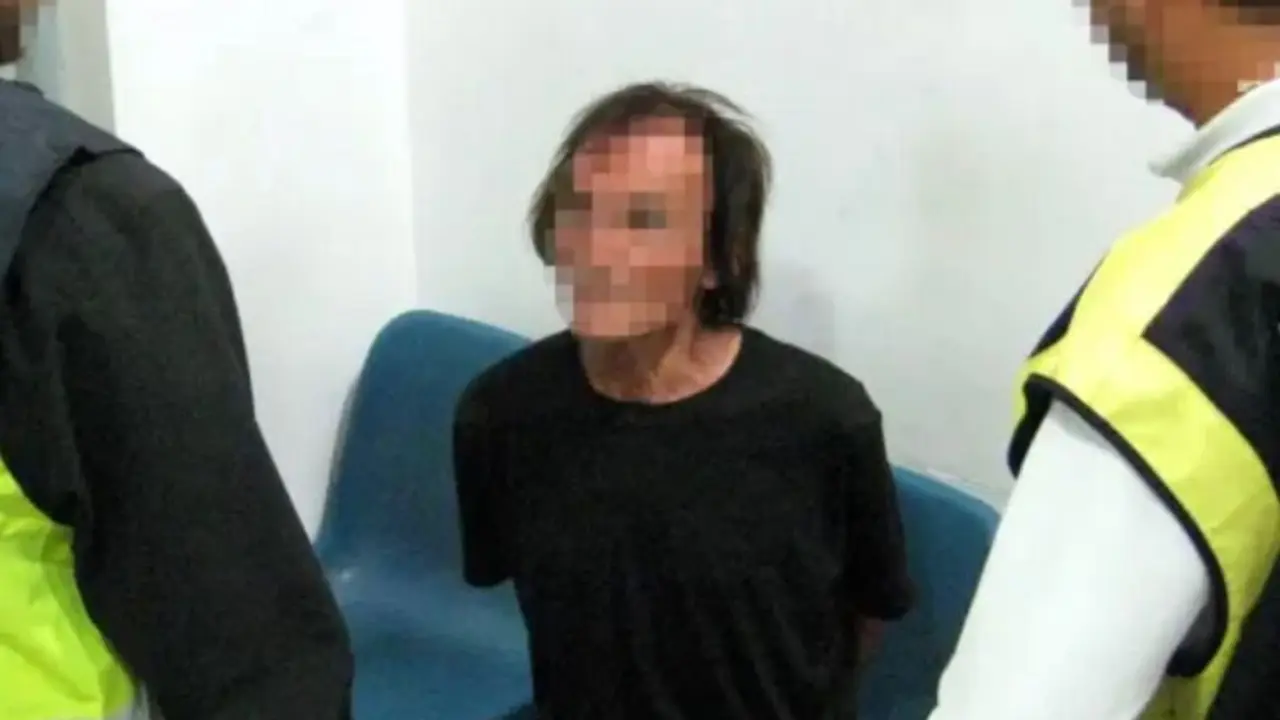 Imagen de Benito Ortiz Perea tras ser detenido por la polic&iacute;a en la estaci&oacute;n de autobuses en 2018 /P.N.