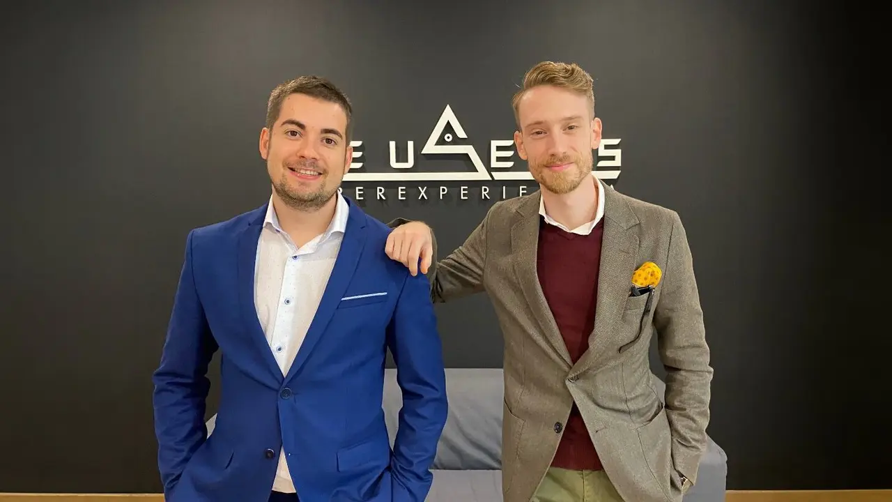 &Aacute;lvaro Monz&oacute;n y &Aacute;lvaro Anto&ntilde;anzas, fundadores de la empresa tecnol&oacute;gica DeuSens.