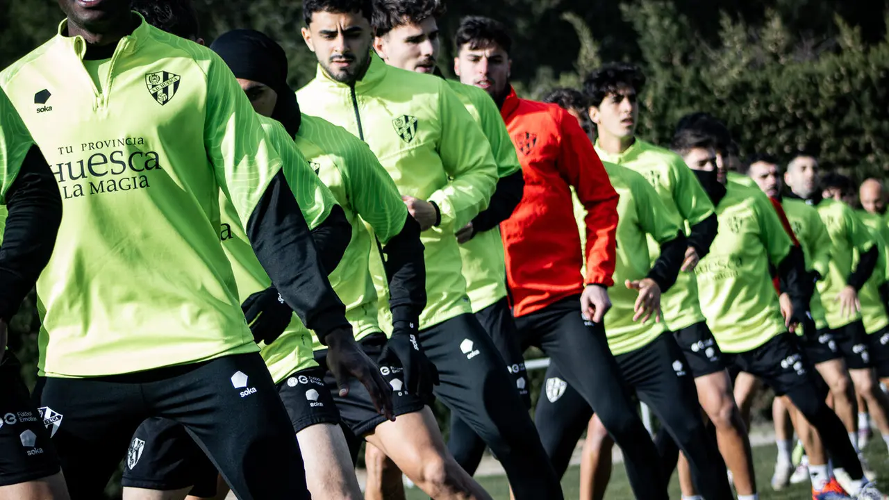 La SD Huesca en un entrenamiento / SDH