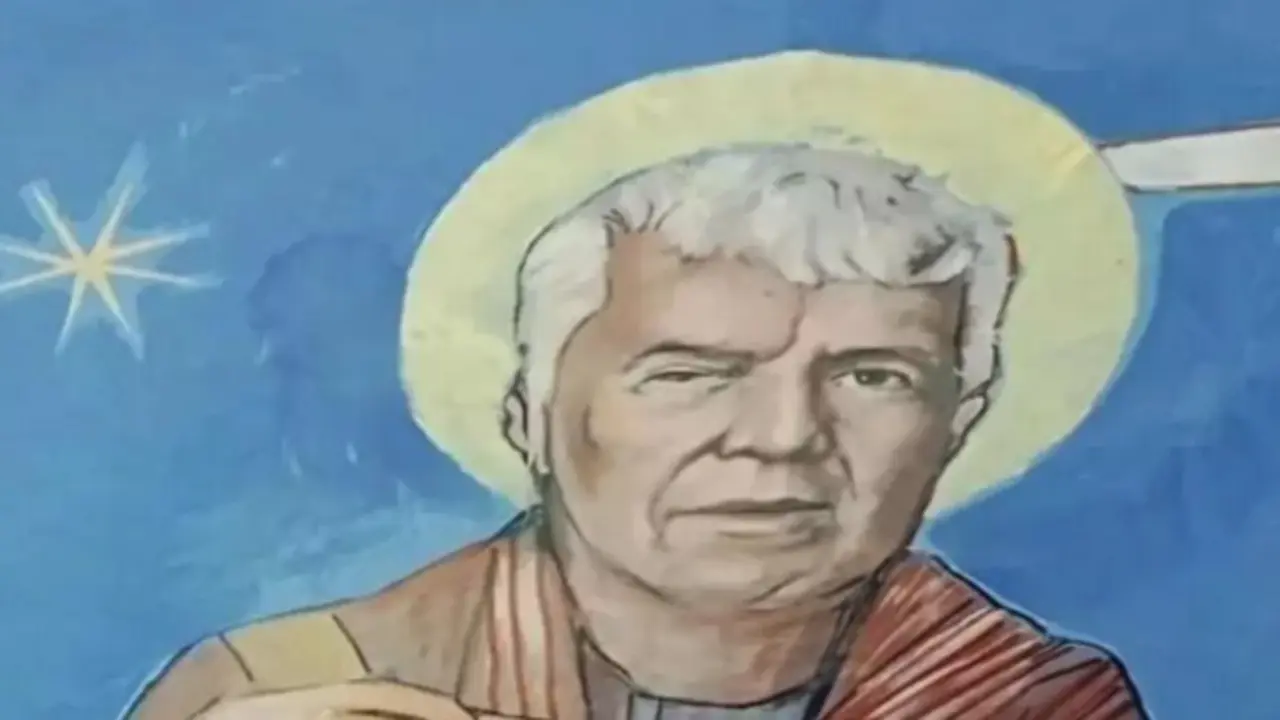 El empresario Eduardo Lacasta retratado como San Mat&iacute;as