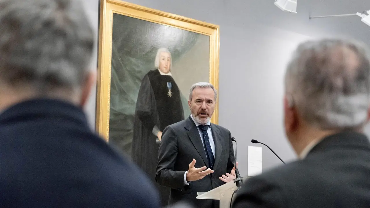 Jorge Azc&oacute;n presenta la adquisici&oacute;n de la obra de Francisco de Goya y Lucientes Retrato de Jos&eacute; de Cistu&eacute; y Coll, bar&oacute;n de la Menglana, en el Museo de Huesca.
