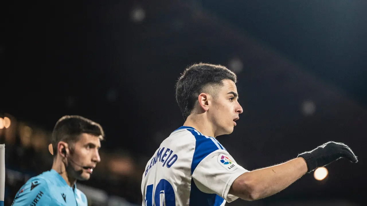 Sergio Bermejo con el Real Zaragoza / MARCOS CEBRI&Aacute;N