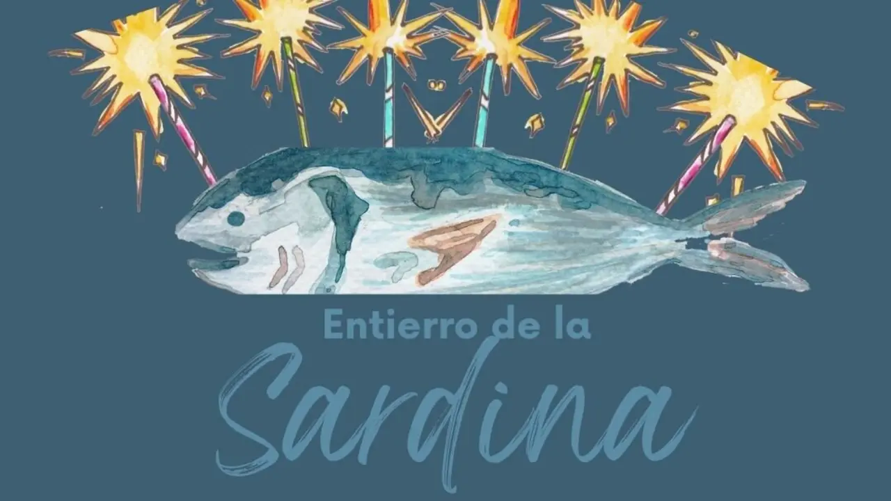 Cartel del entierro de la sardina de La Almunia.