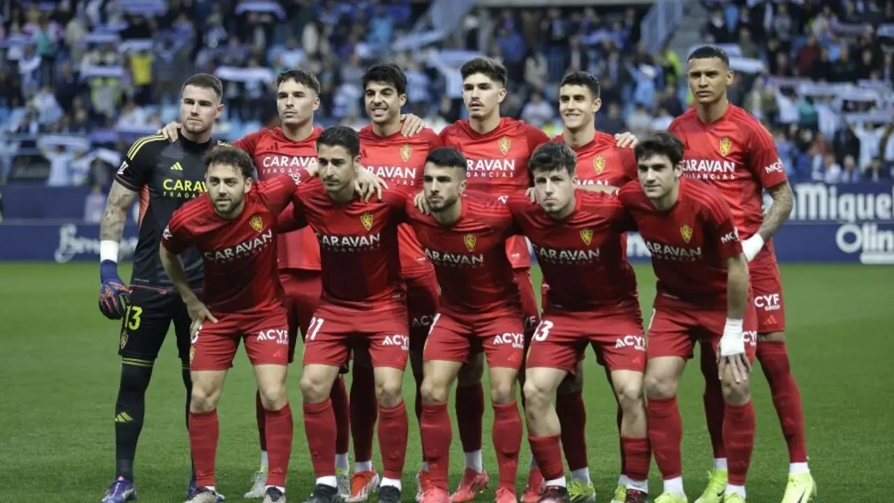 Once inicial del Real Zaragoza ante el M&aacute;laga CF / LALIGA