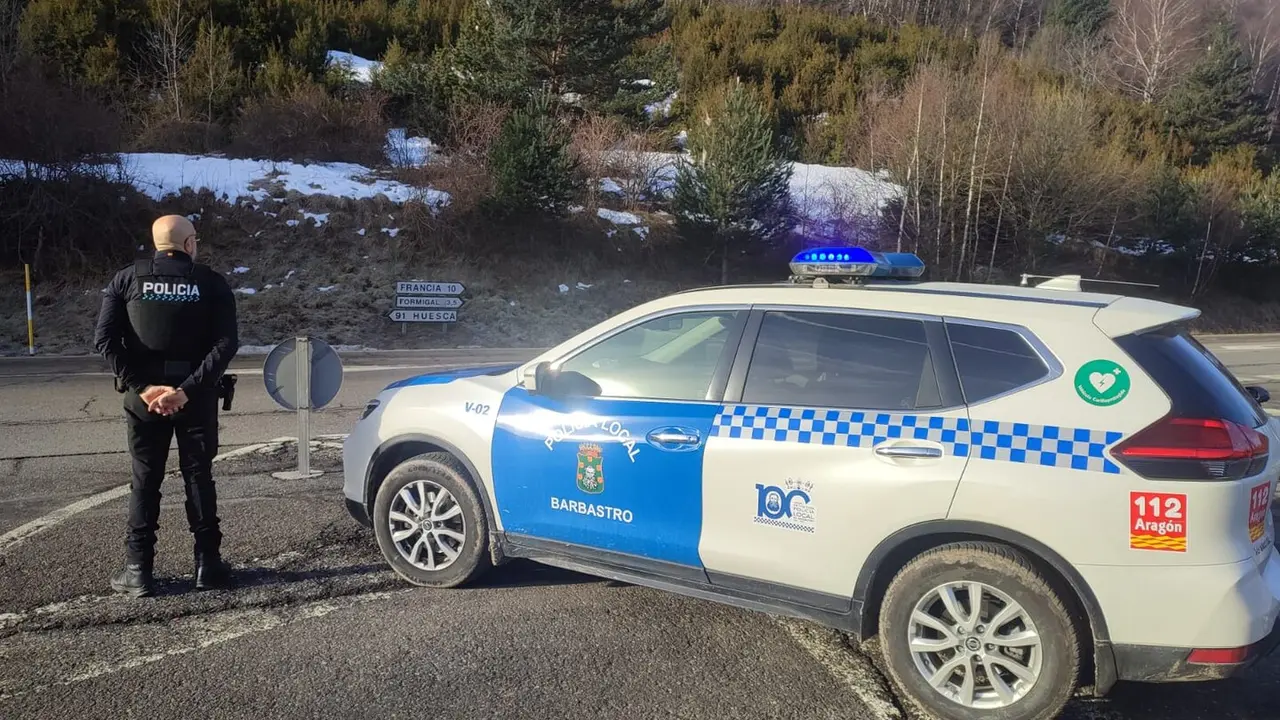 Agentes de polic&iacute;a de Barbastro en Formigal