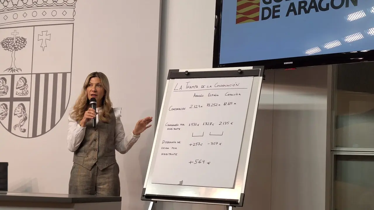 Mar Vaquero en la rueda de prensa tras el Consejo de Gobierno
