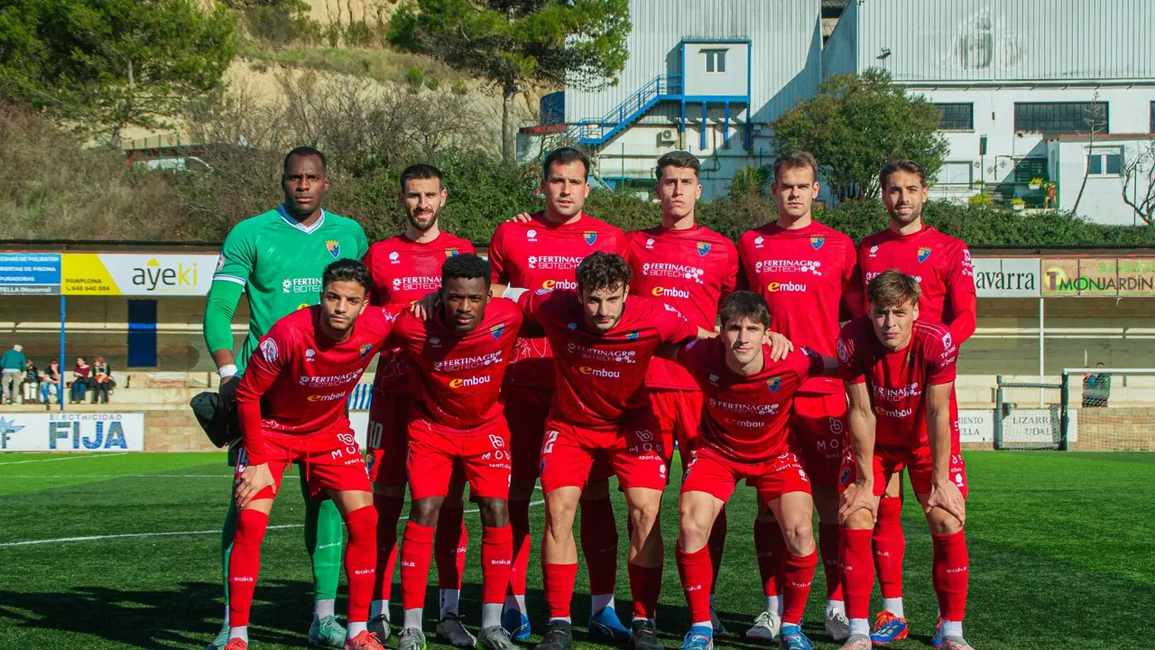 Once del CD Teruel ante el Izarra / CD Teruel
