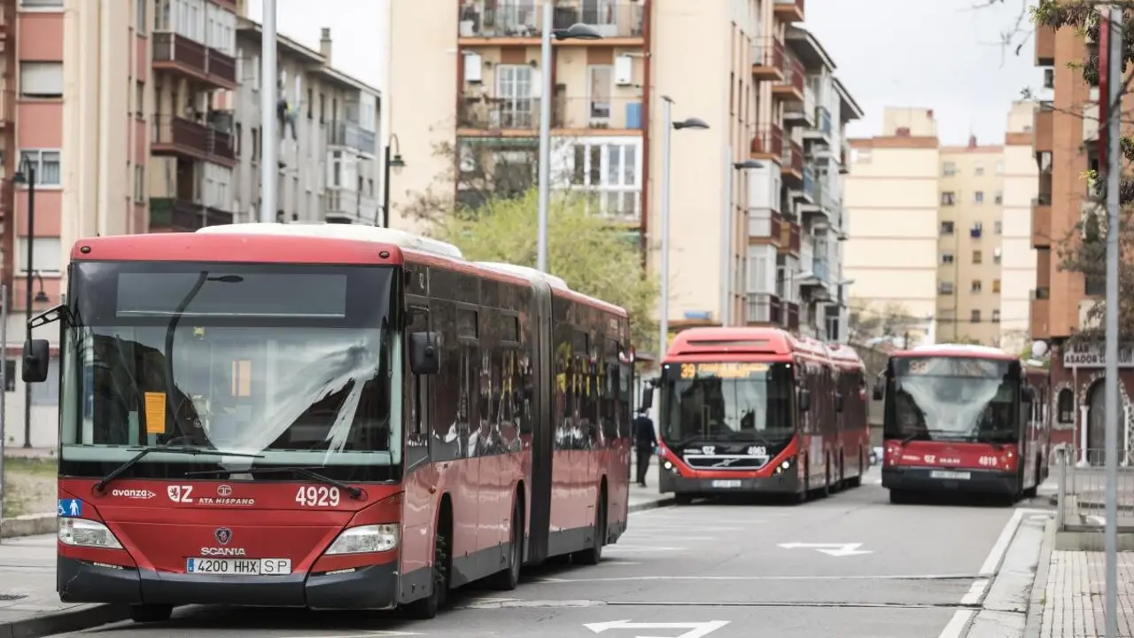 Varios autobuses de Zaragoza / HOY ARAG&Oacute;N