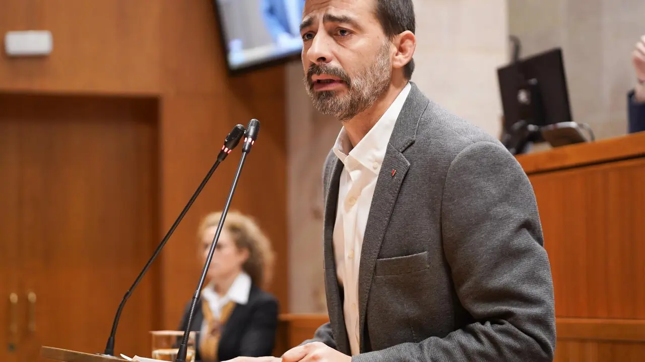 El diputado de IU, &Aacute;lvaro Sanz. - CORTES DE ARAG&Oacute;N. - Archivo
