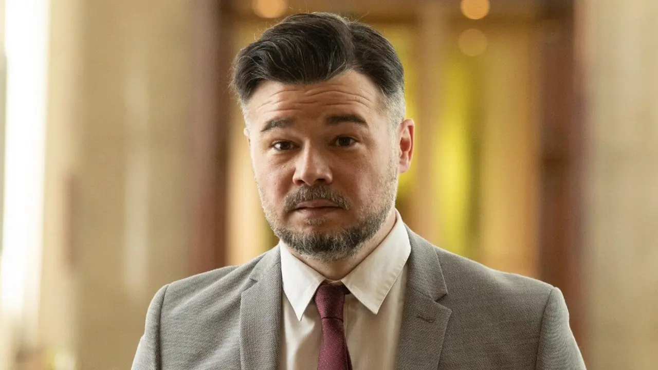 El portavoz de ERC en el Congreso, Gabriel Rufi&aacute;n, a su llegada a la Junta de Portavoces, en el Congreso de los Diputados, a 25 de febrero de 2025, en Madrid (Espa&ntilde;a). / EP
