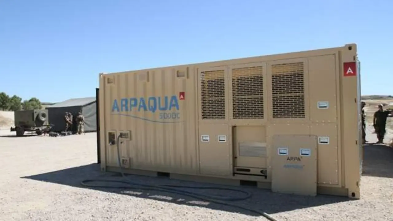 Equipo m&oacute;vil de saneamiento de agua fabricado por ARPA.