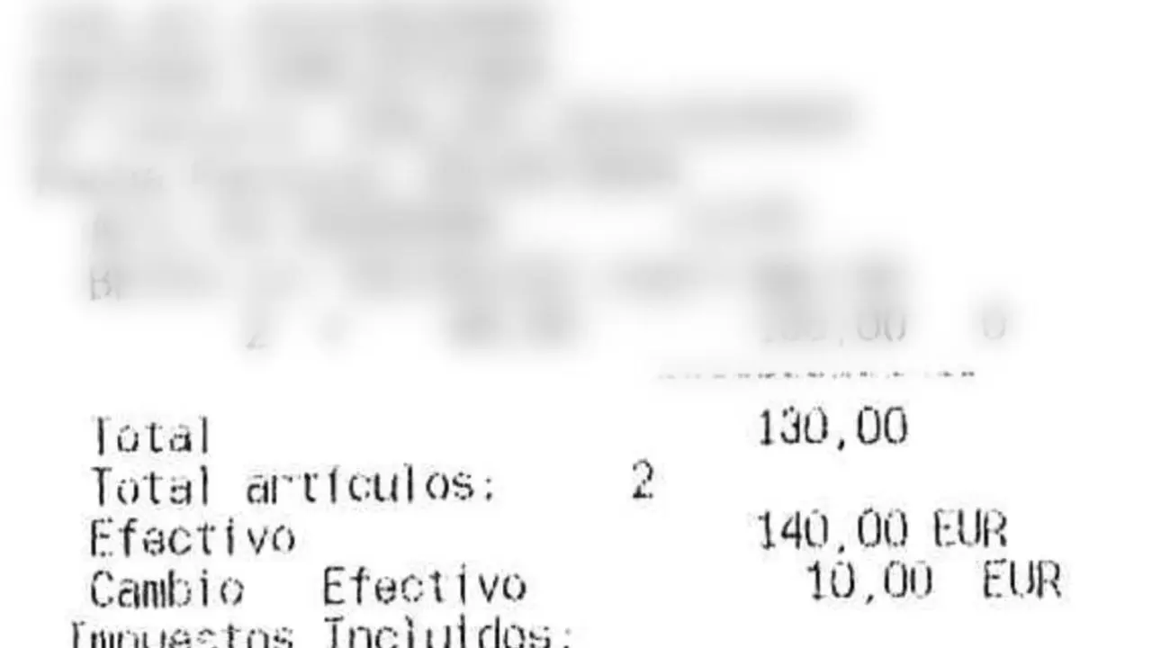 Imagen de el supuesto ticket que cambi&oacute; para pagar la cama/ Cedida a H.A.