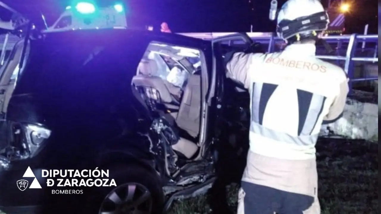 Accidente en la AP68, en el t&eacute;rmino municipal de Mall&eacute;n (Zaragoza) - DPZ