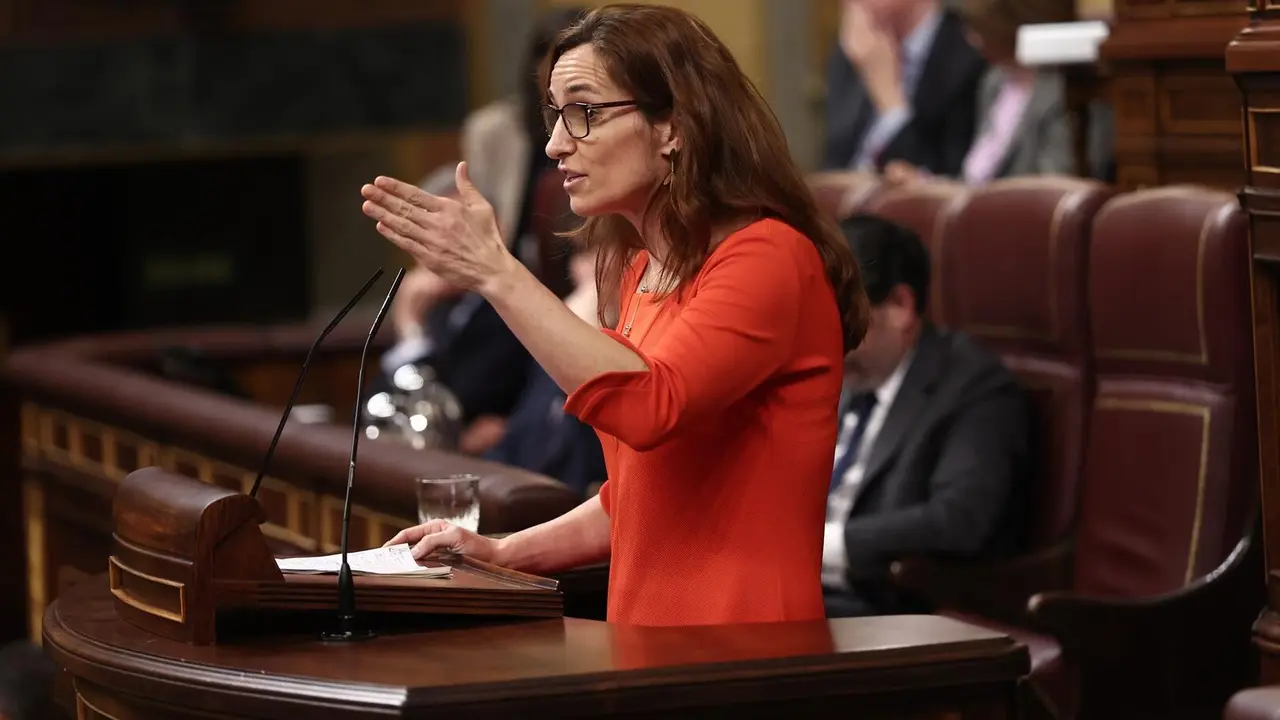 La ministra de Sanidad, M&oacute;nica Garc&iacute;a, interviene durante una sesi&oacute;n plenaria en el Congreso de los Diputados, a 20 de marzo de 2025. / Eduardo Parra - EP