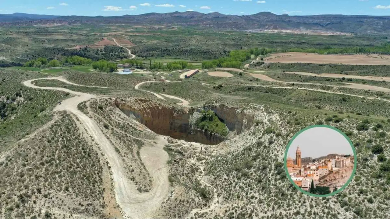 El pozo de Oliete en Teruel