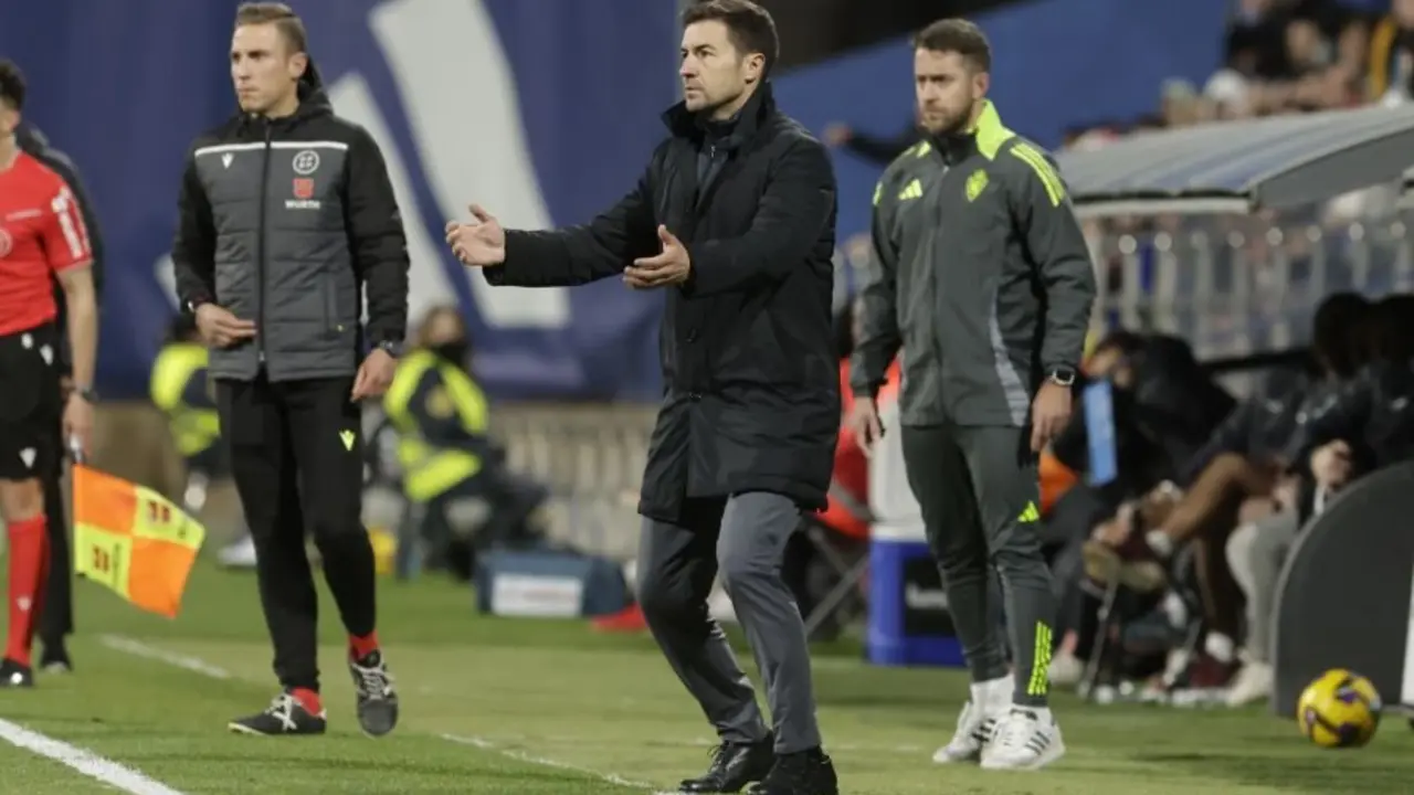 Gabi en su primer partido con el Real Zaragoza ante el C&oacute;rdoba / LaLiga