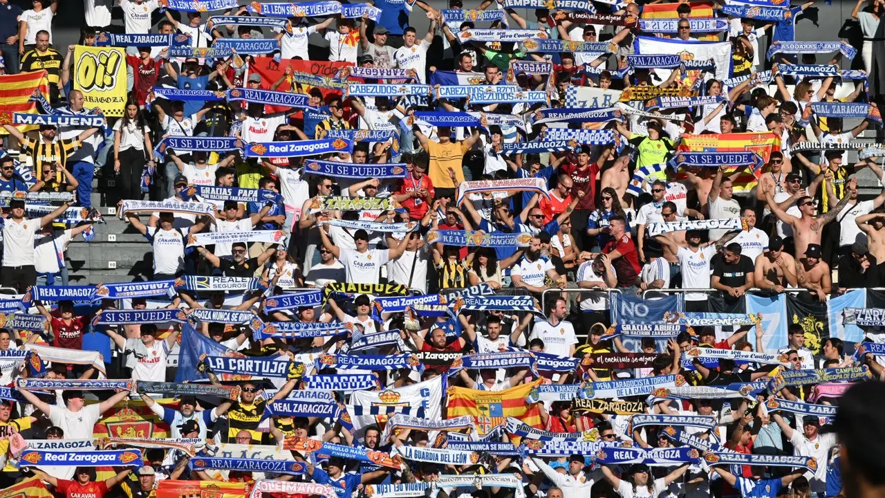 Afici&oacute;n del Real Zaragoza durante un desplazamiento / Real Zaragoza