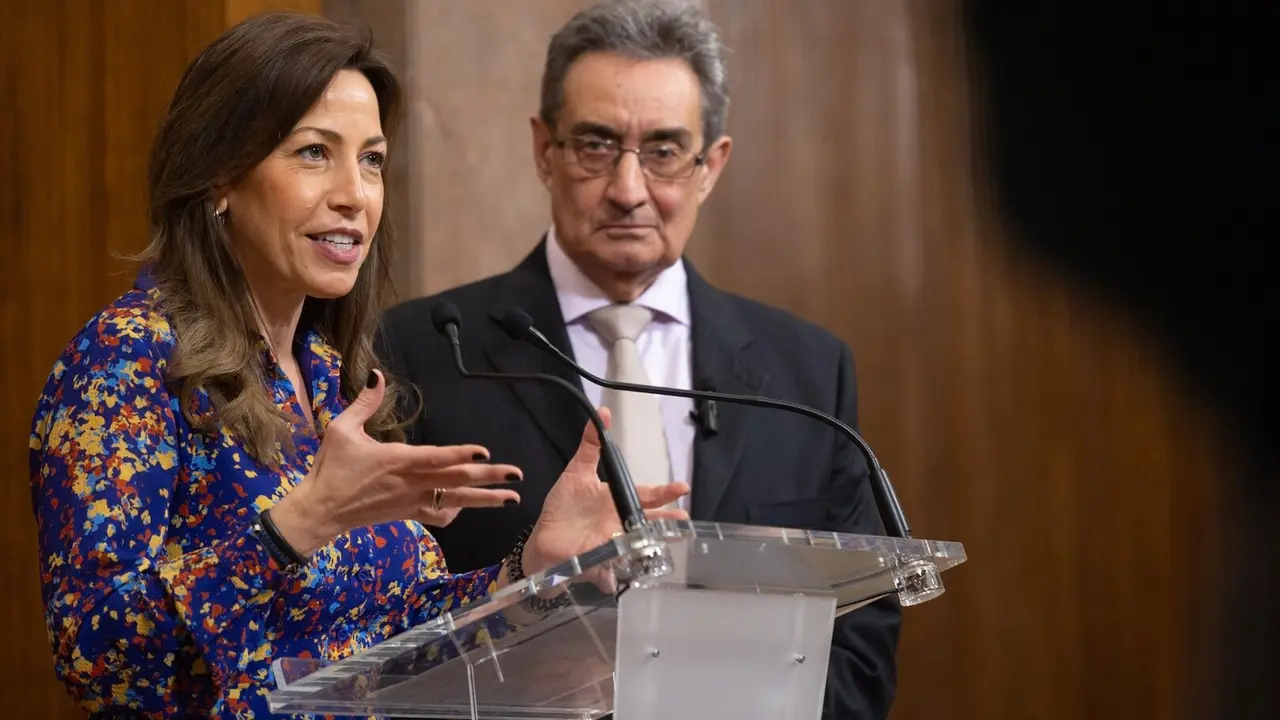 La alcaldesa de Zaragoza, Natalia Chueca, y el portavoz de Vox en el Ayuntamiento de Zaragoza, Julio Calvo / AZ