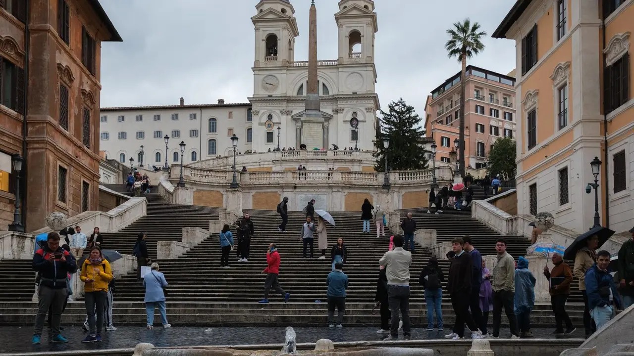 Vista de las emblem&aacute;ticas escaleras de la plaza de Espa&ntilde;a de Roma / EP