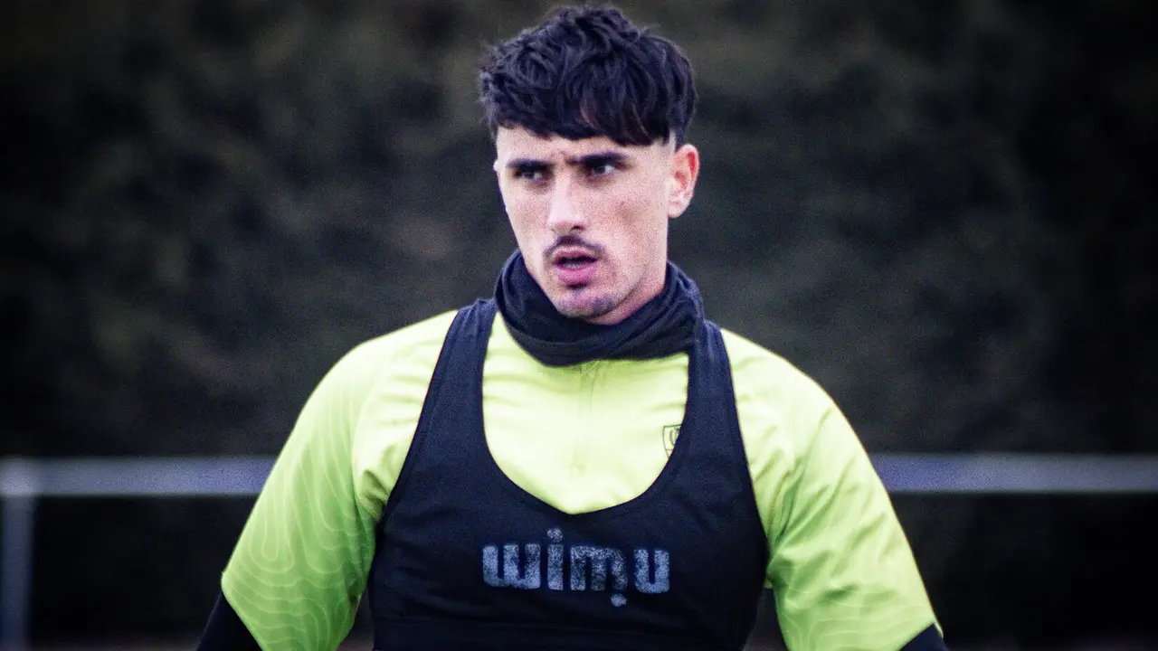 Ignasi Vilarrasa durante un entrenamiento / SD Huesca