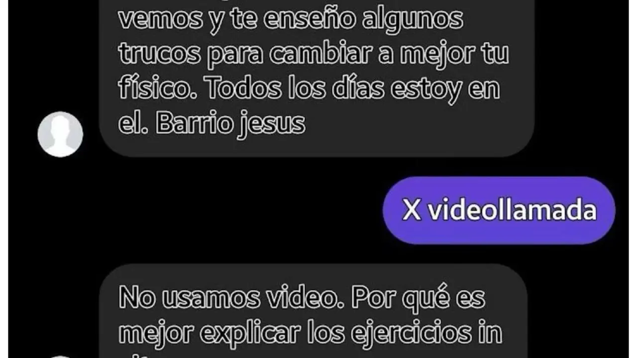 Imagen de una de las conversaciones que el presunto pederasta manten&iacute;a con Marcos /Cedida a H.A.