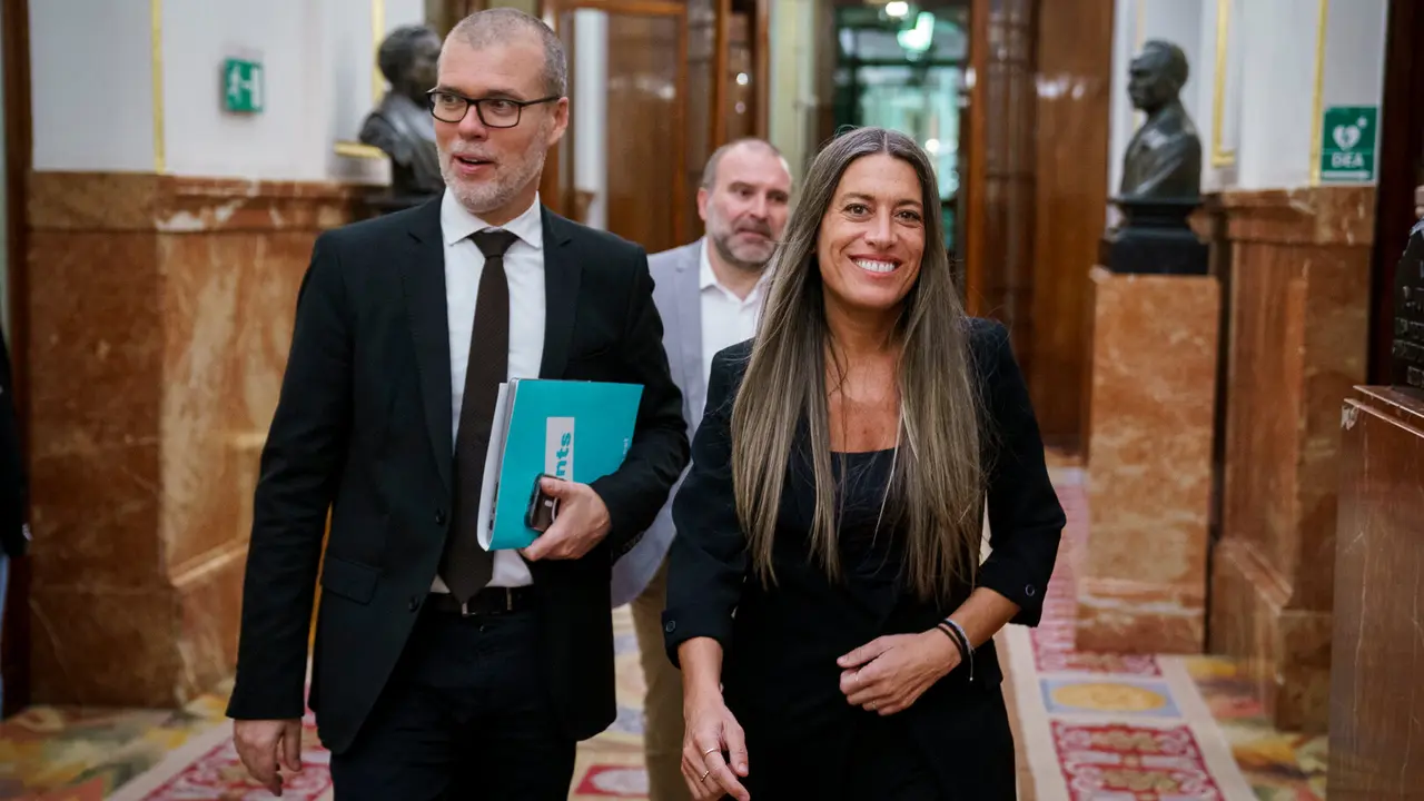 Josep Maria Cruset y Miram Nogueras, de Junts, en el Congreso de los Diputados