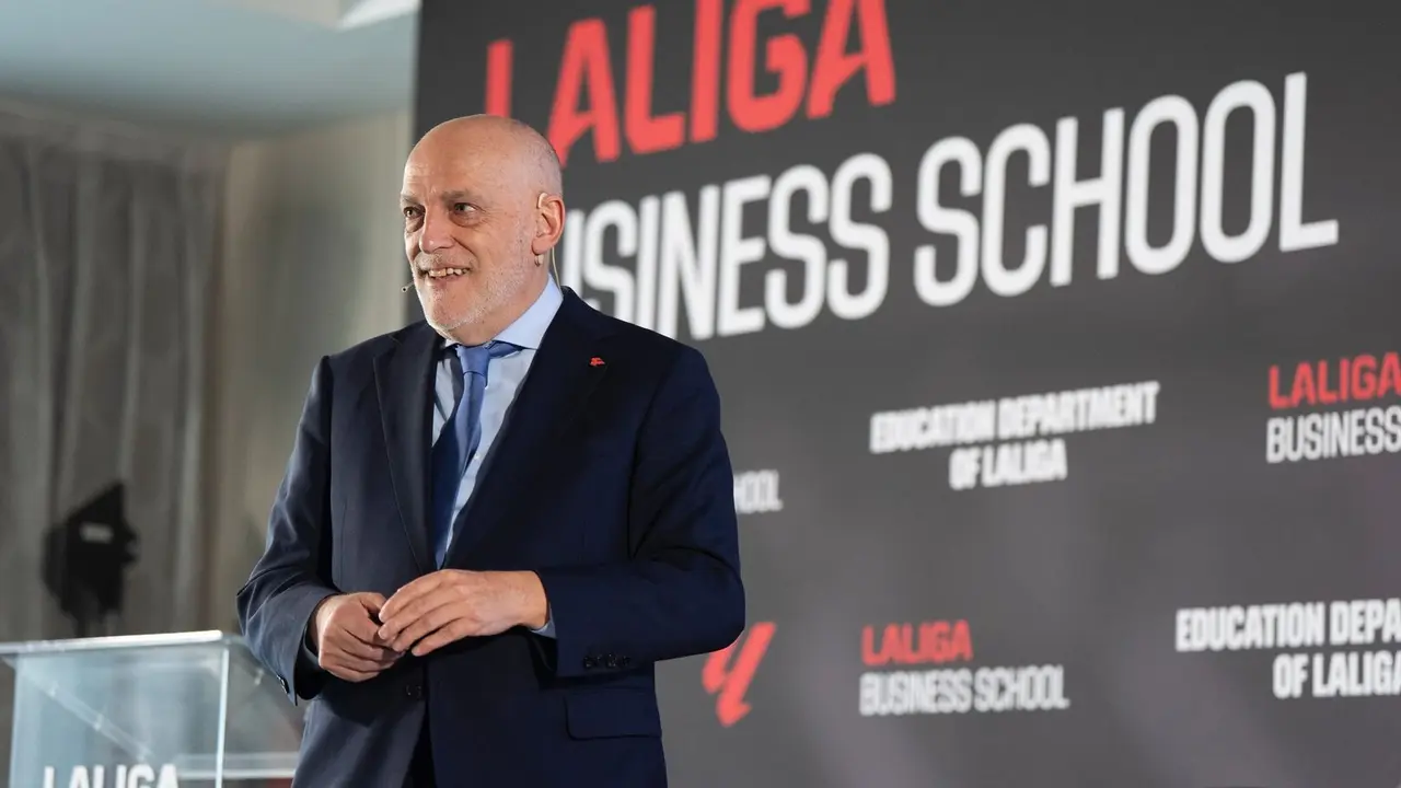 Javier Tebas durante una conferencia / LaLiga