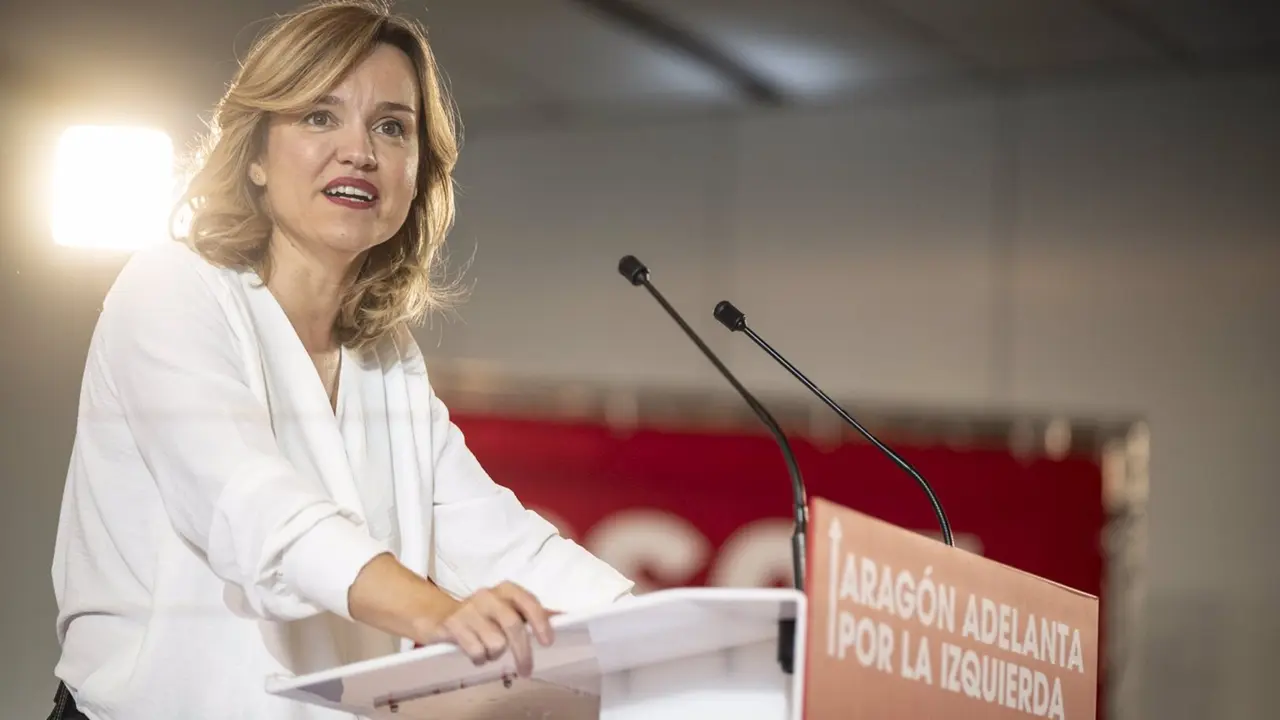 Pilar Alegr&iacute;a, secretaria general del PSOE de Arag&oacute;n y ministra de Educaci&oacute;n, Formaci&oacute;n Profesional y Deportes y portavoz del Gobierno