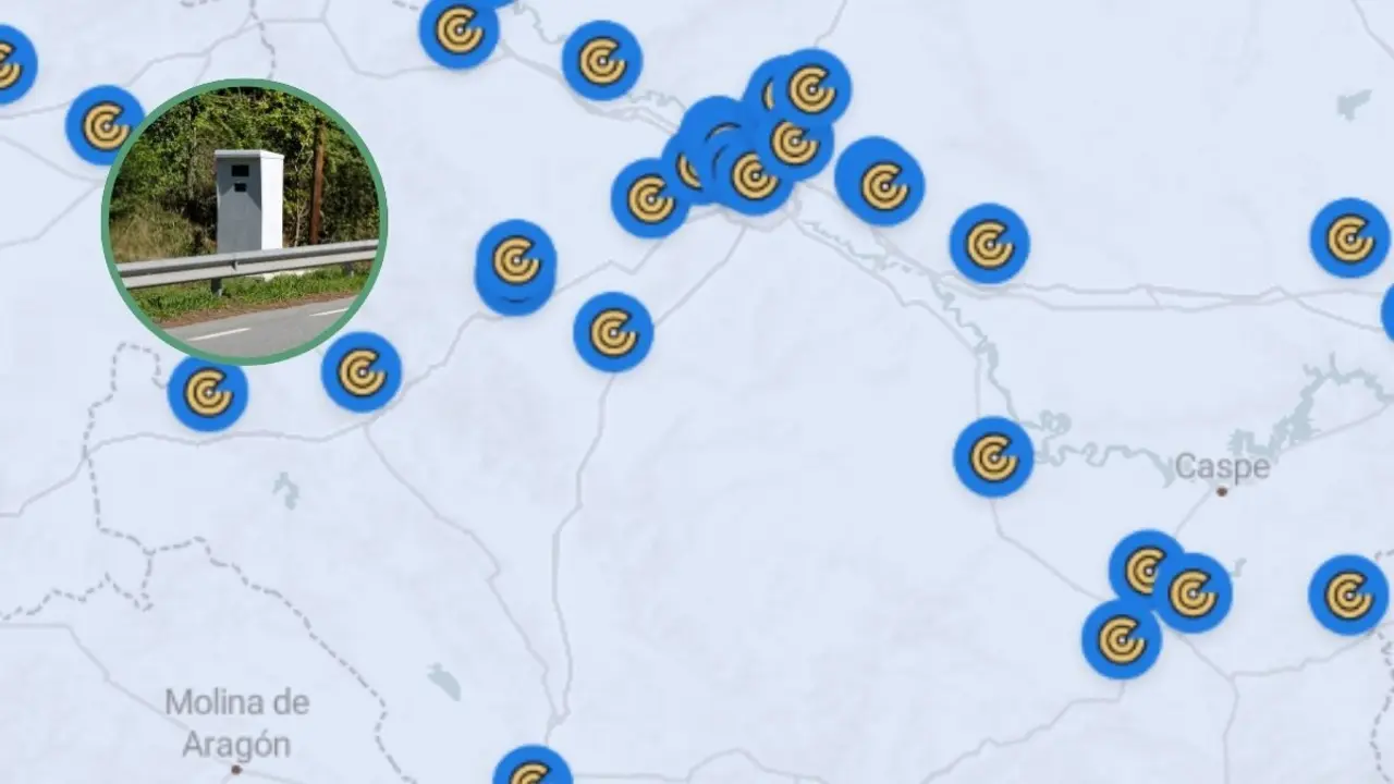 Mapa de Radares Fijos en Arag&oacute;n  Race