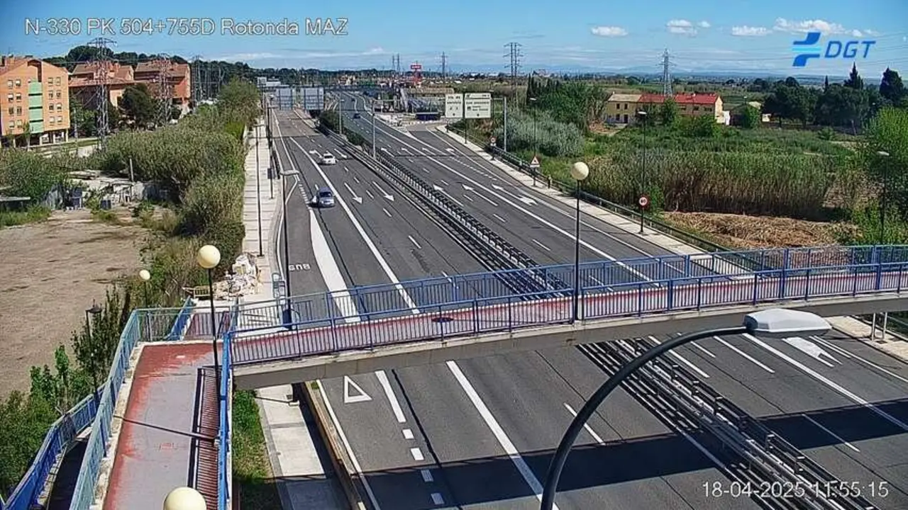 La N-330 a su paso por Zaragoza es una de las v&iacute;as con mayor siniestralidad de Espa&ntilde;a. / DGT