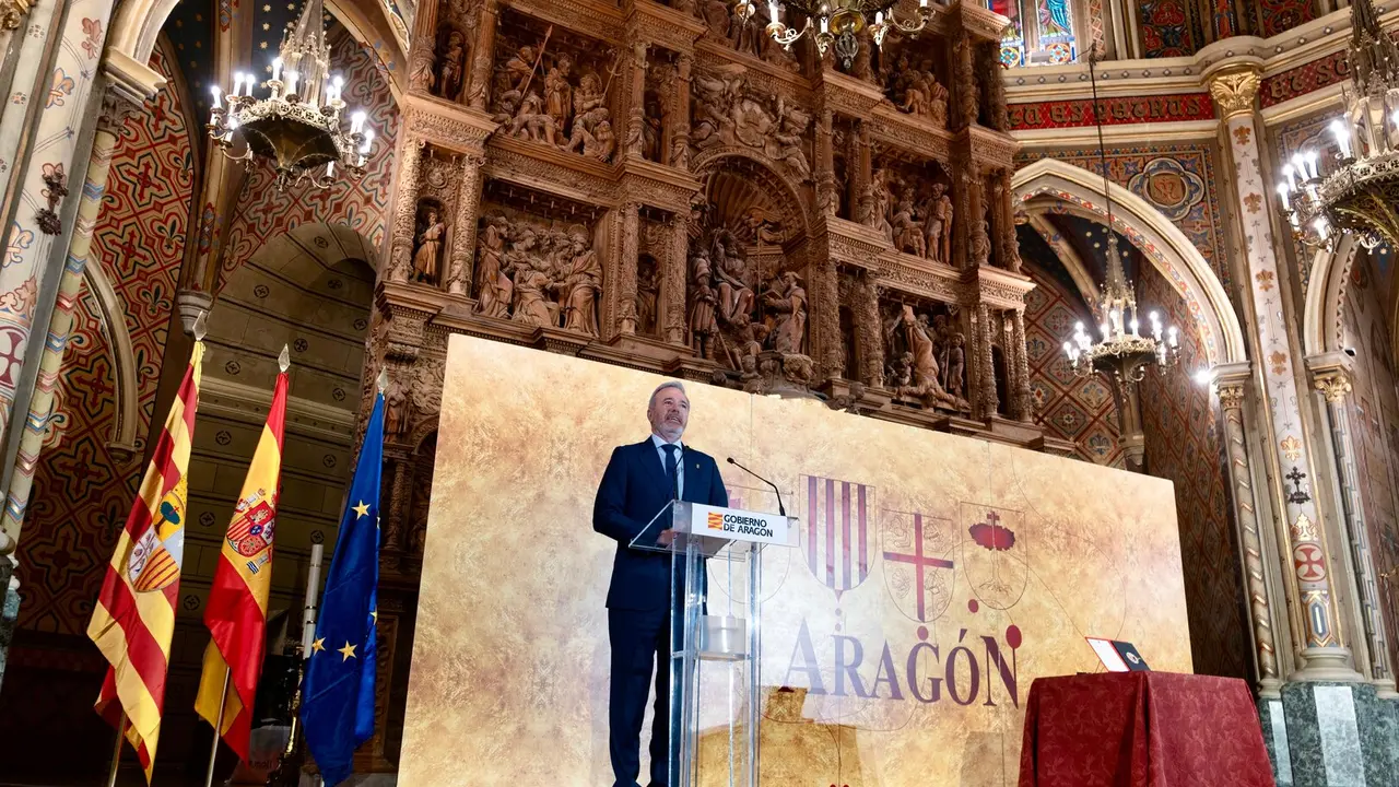 El presidente aragon&eacute;s, Jorge Azc&oacute;n, en Teruel