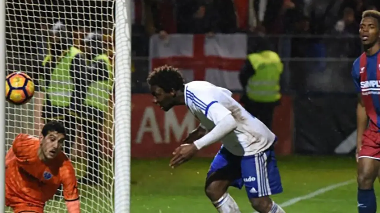 Jean Marie Dongou con el Real Zaragoza / LFP
