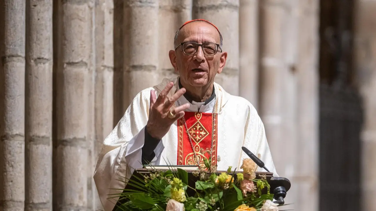 El cardenal elector y arzobispo de Barcelona, Juan Jos&eacute; Omella, en una misa el pasado lunes. / EP