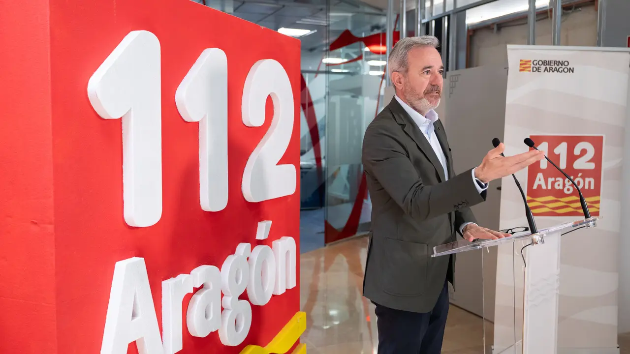 El presidente del Gobierno de Arag&oacute;n, Jorge Azc&oacute;n, tras el CECOPI de este martes
