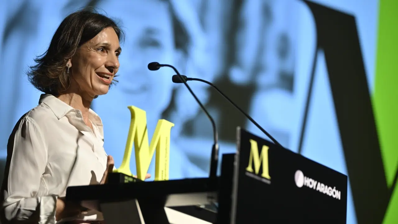 Mar&iacute;a Dom&iacute;nguez galardonada en los Premios Mujeres Influyentes de Arag&oacute;n 2025. /Marcos Cebri&aacute;n para HOY ARAG&Oacute;N