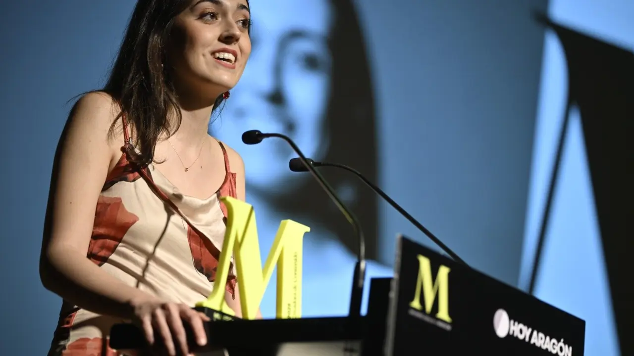 Carla Rivas galardonada en los Premios Mujeres Influyentes de Arag&oacute;n 2025. /Marcos Cebri&aacute;n para HOY ARAG&Oacute;N