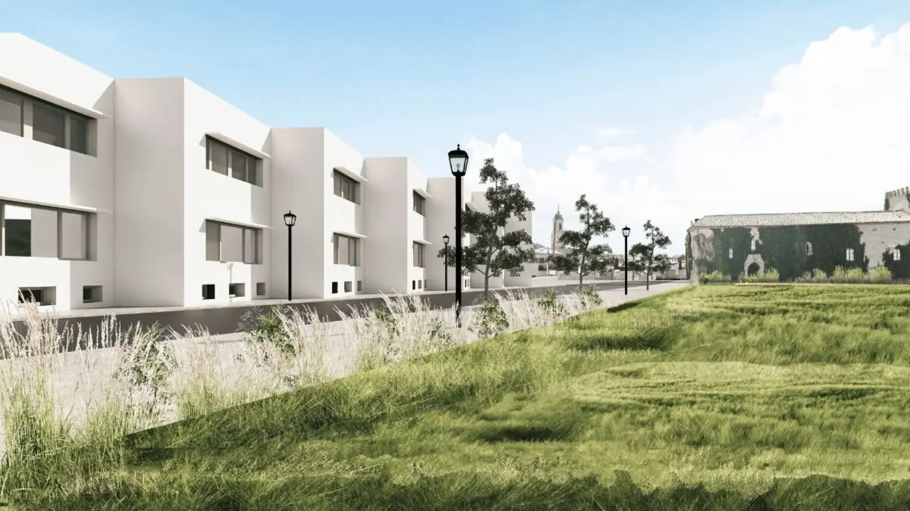 Vista de la fachada exterior de Residencial Gu&iacute;a-Real, en Pastriz. / PAC17