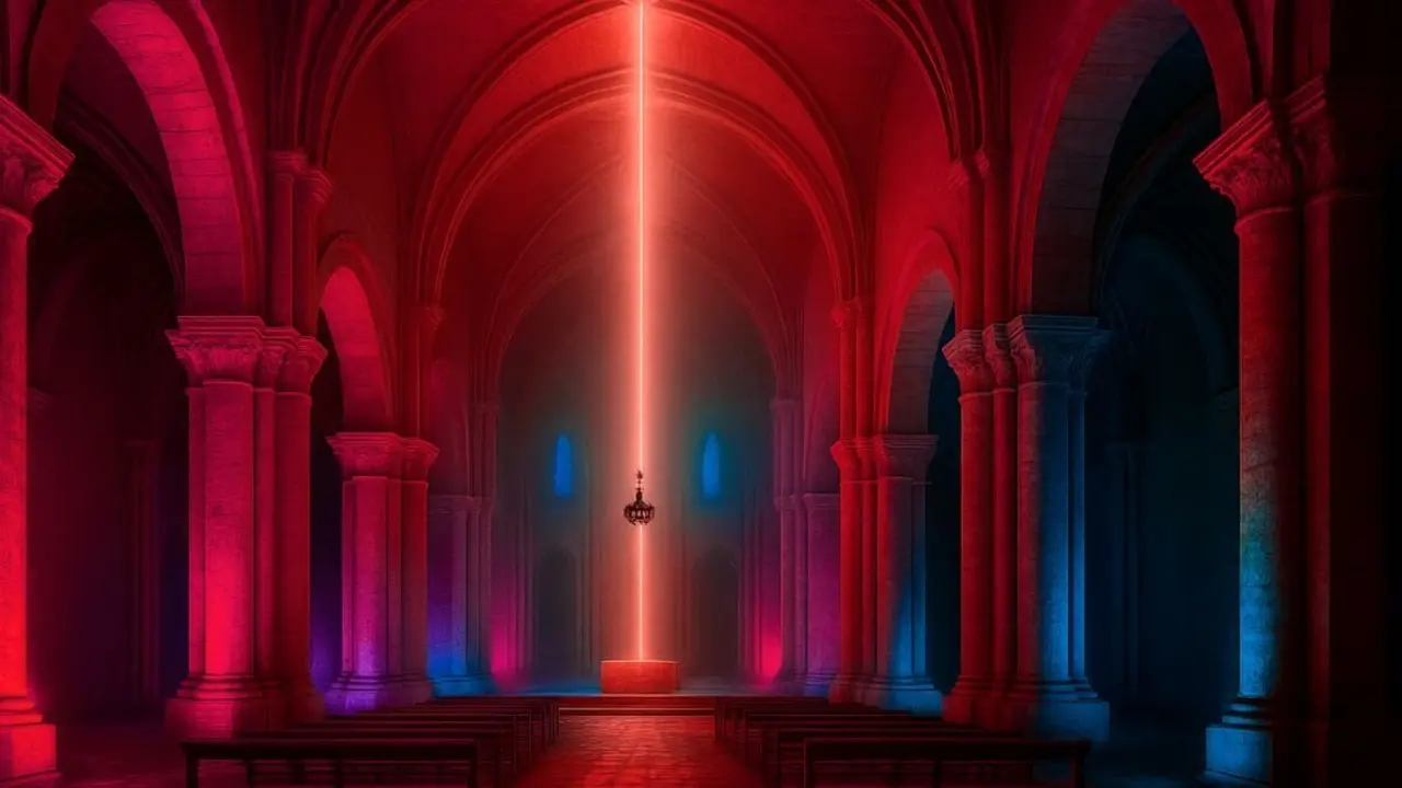 'ASTRA', espect&aacute;culo de luces de la iglesia del Monasterio de Veruela.