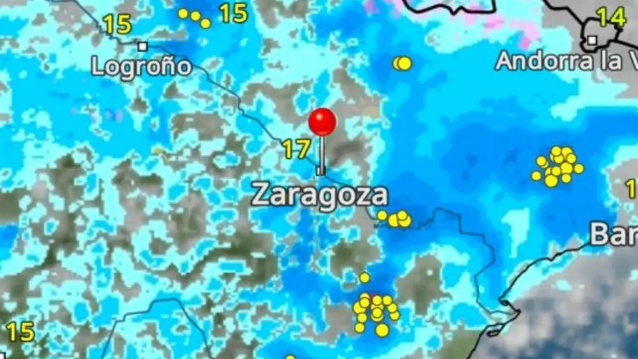 Previsi&oacute;n de lluvia esta semana en Zaragoza
