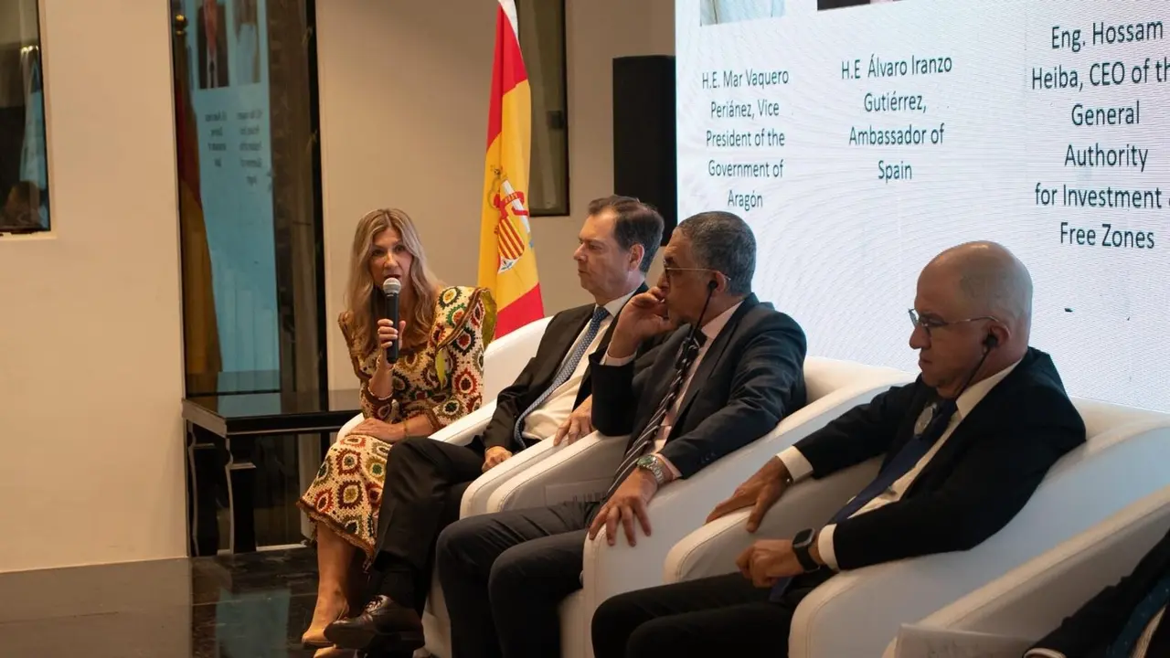 La vicepresidenta del Gobierno de Arag&oacute;n, Mar Vaquero, en la misi&oacute;n comercial aragonesa en Egipto. - DGA.