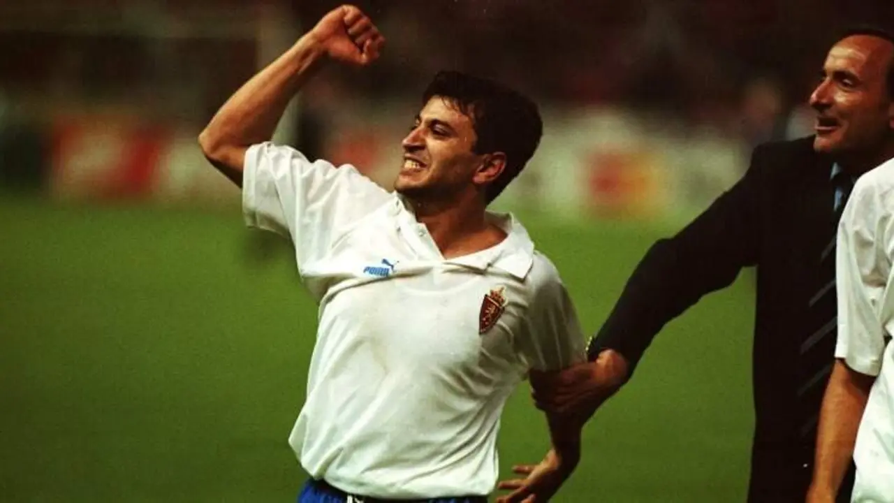 Nayim con el Real Zaragoza / REAL ZARAGOZA