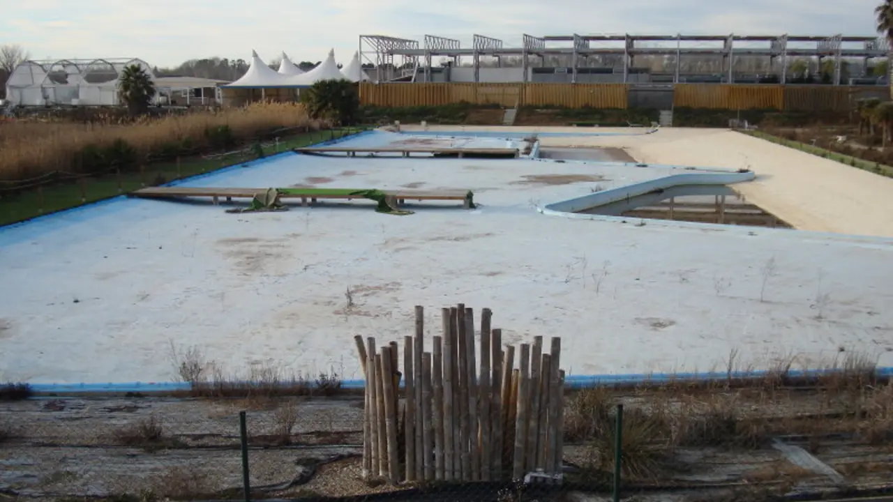La situaci&oacute;n actual de la Playas de la Expo. /Legado Expo Zaragoza 2008